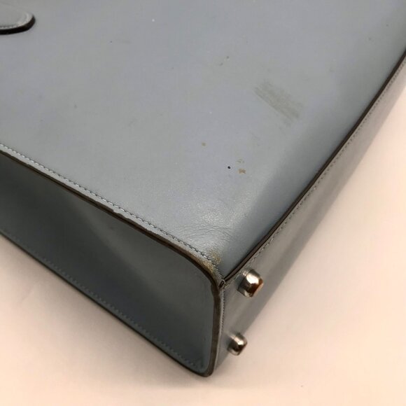 Coach Light Blue Leather Nina Tote Bag CR096 - Picture 9 of 11